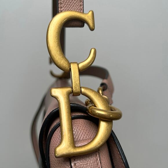 Dior Saddle Bag Warm-Taupe Grained Calf Skin *Auth w/ Additional Strap, Bag, Box - Picture 10 of 16